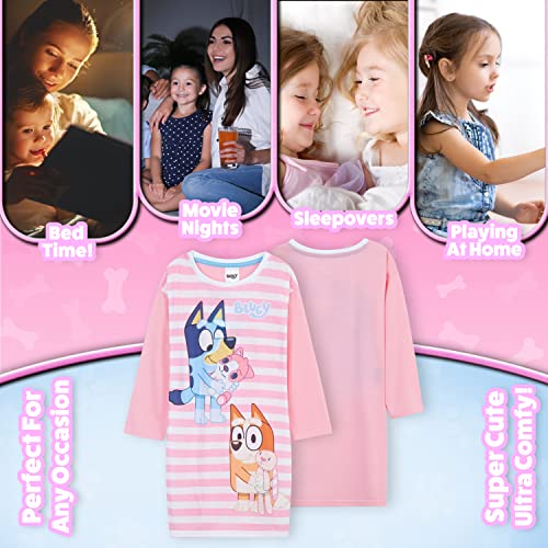 Bluey Nightdress for Girls (Pink, 4-5 Years)
