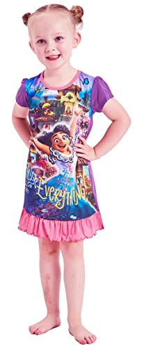 Disney Girls Encanto Nightie Nightdress Night Shirt (Encanto - Family, 3-4 Years)