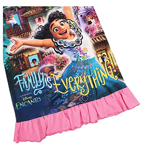 Disney Girls Encanto Nightie Nightdress Night Shirt (Encanto - Family, 3-4 Years)