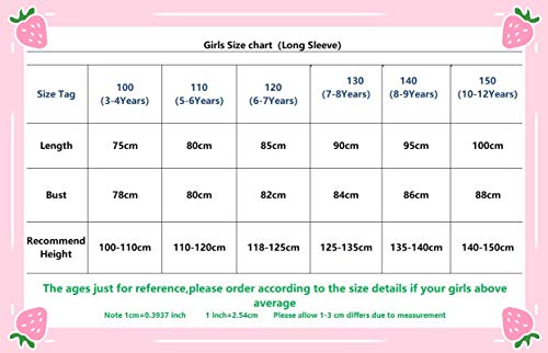 Flwydran Girls Nightgown Long Vintage Toddler Sleep Dress 100% Princess Woven Cotton Nightwear, Long Sleeve White, 150(For Height 140-150 cm)