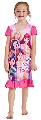 Girls Disney Princess Cinderella Mermaid Belle Nightie Nightdress Night Shirt (Disney Princess, 9-10 Years)