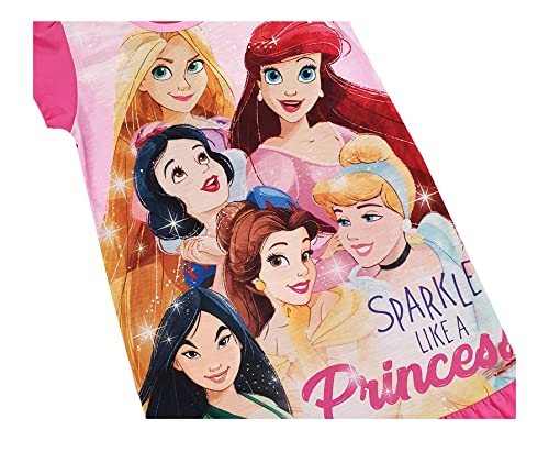 Girls Disney Princess Cinderella Mermaid Belle Nightie Nightdress Night Shirt (Disney Princess, 9-10 Years)