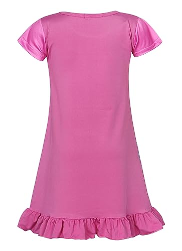 AmzBarley Unicorn Nighties Girls Nightgown Dressing Gowns Nightdress Nightwear Nightclothes Kids Night Dress Shirt Outfit Rose+Purple 7 8 Years 140