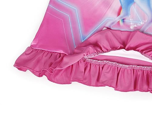 AmzBarley Unicorn Nighties Girls Nightgown Dressing Gowns Nightdress Nightwear Nightclothes Kids Night Dress Shirt Outfit Rose+Purple 7 8 Years 140