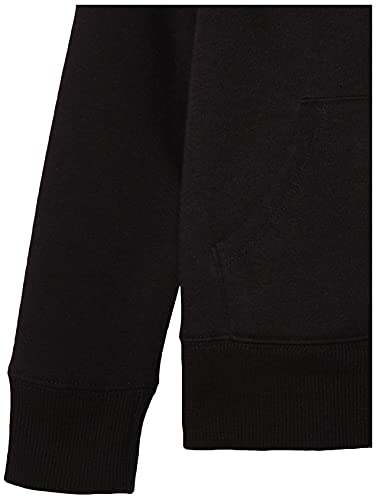 Amazon Essentials Girls' Fleece Zip-Up Hoodie Sweatshirt, Black, 6-7 Years