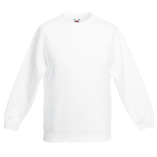 Fruit of the Loom Kids’ Jumper, White, 12-13 Years