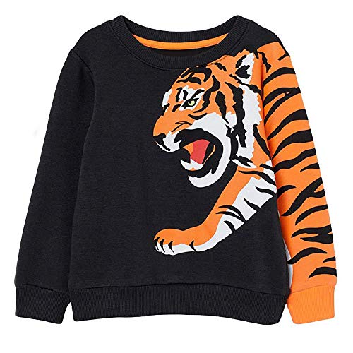 Little Hand Boys Sweatshirt Tigger Cotton Jumpers Crew-neck T-shirt Kids Casual Clothes Toddler Top Pullover Shirts Age 2-3 Years
