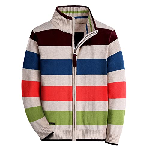 BASADINA Boys Jumpers Kids Knitwear Christmas Sweatshirt Striped Sweater Long Sleeve Pullover Kids Warm Clothes 4-14 Years Yellow