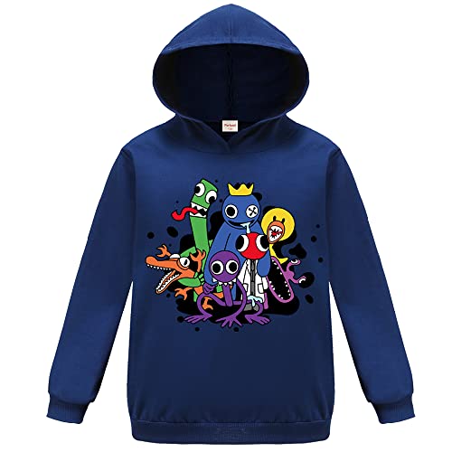 Forlcool Rainbow Boys Hoodies Girls Jumper Youtube Gamer Sweatshirts for Kids (Navy Blue,9-10 Years,9 Years,10 Years)