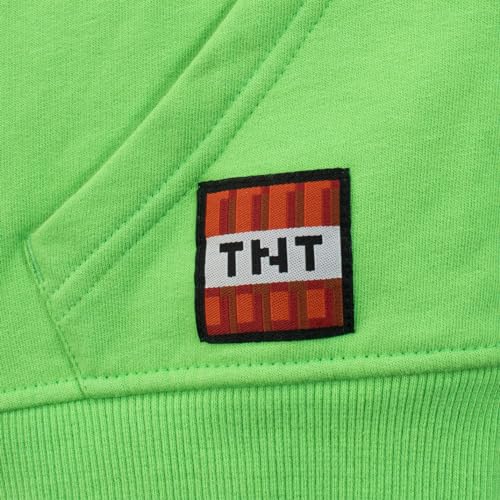 Minecraft Boys Creeper Hoodie Green Ages 7 to 8 Years