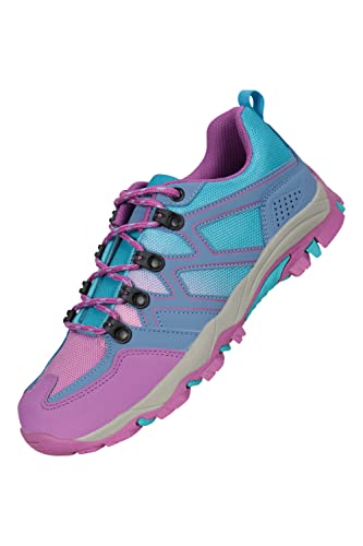Mountain Warehouse Oscar Kids Walking Shoes - Breathable Trainers with Textile Upper, Heel & Toe Bumpers & EVA Cushion, for Boys & Girls - for Spring, Walking & Outdoors Lilac Kids Shoe Size 3 UK