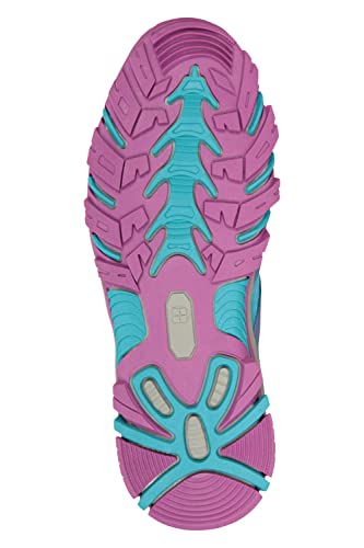 Mountain Warehouse Oscar Kids Walking Shoes - Breathable Trainers with Textile Upper, Heel & Toe Bumpers & EVA Cushion, for Boys & Girls - for Spring, Walking & Outdoors Lilac Kids Shoe Size 3 UK