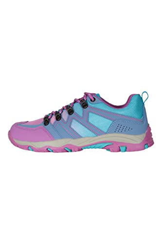 Mountain Warehouse Oscar Kids Walking Shoes - Breathable Trainers with Textile Upper, Heel & Toe Bumpers & EVA Cushion, for Boys & Girls - for Spring, Walking & Outdoors Lilac Kids Shoe Size 3 UK