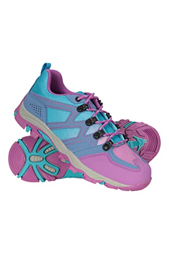 Mountain Warehouse Oscar Kids Walking Shoes - Breathable Trainers with Textile Upper, Heel & Toe Bumpers & EVA Cushion, for Boys & Girls - for Spring, Walking & Outdoors Lilac Kids Shoe Size 3 UK