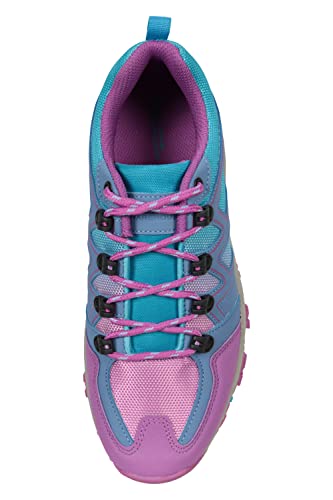 Mountain Warehouse Oscar Kids Walking Shoes - Breathable Trainers with Textile Upper, Heel & Toe Bumpers & EVA Cushion, for Boys & Girls - for Spring, Walking & Outdoors Lilac Kids Shoe Size 3 UK