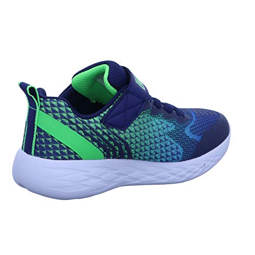 Skechers GO RUN 600 - BAXTUX, Boy's GO RUN 600 BAXTUX Trainers, Blue (Navy Mesh/Navy Synthetic/Lime Trim Nvlm), 2 UK (35 EU)