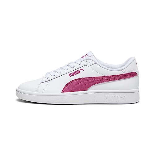 PUMA Smash 3.0 L JR Sneaker, White-PINKTASTIC, 4.5 UK