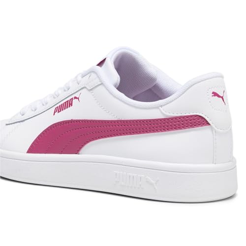 PUMA Smash 3.0 L JR Sneaker, White-PINKTASTIC, 4.5 UK