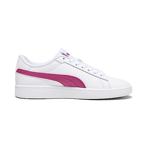 PUMA Smash 3.0 L JR Sneaker, White-PINKTASTIC, 4.5 UK