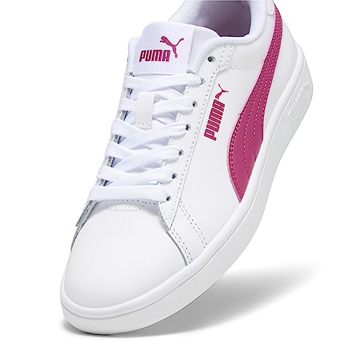 PUMA Smash 3.0 L JR Sneaker, White-PINKTASTIC, 4.5 UK