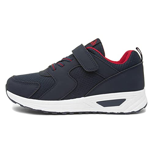XL Lomond Kids Navy and Red Easy Fasten Trainer - Size 3 UK - Blue