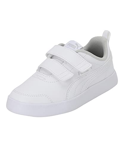 Puma Unisex Kids Courtflex V2 V Ps Sneakers, Puma White-Gray Violet, 1.5 UK