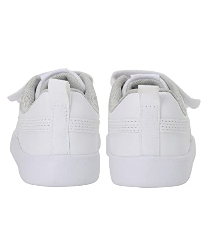 Puma Unisex Kids Courtflex V2 V Ps Sneakers, Puma White-Gray Violet, 1.5 UK