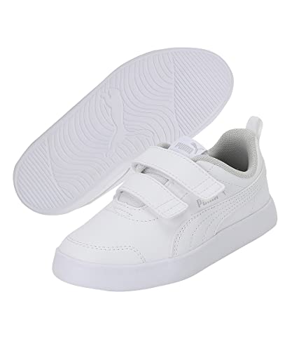 Puma Unisex Kids Courtflex V2 V Ps Sneakers, Puma White-Gray Violet, 1.5 UK