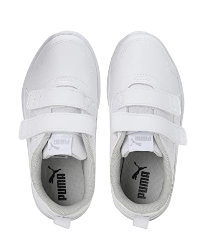 Puma Unisex Kids Courtflex V2 V Ps Sneakers, Puma White-Gray Violet, 1.5 UK
