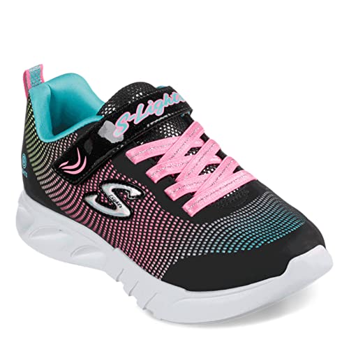 Skechers Girl's 303700l Bkmt Sneaker, Black Mesh Multi Trim, 11.5 UK
