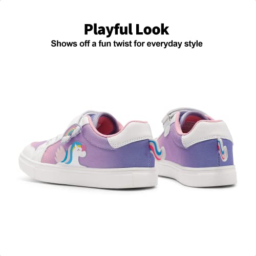 DREAM PAIRS Boys Girls Trainers Velcro Sports Breathable Lightweight Walking Shoes Little Kids Toddler Sneakers SDFS2308K,Rainbow/White,Size 12 UK Child/13 US Little Kid