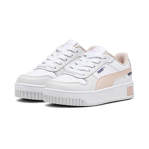 PUMA Carina Street PS Sneaker, White-Rose DUST-Feather Gray, 1 UK Child
