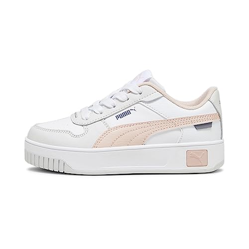 PUMA Carina Street PS Sneaker, White-Rose DUST-Feather Gray, 1 UK Child