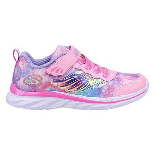 Skechers Girl's Quick Kicks Flying Beauty Sneaker, Pink Mesh Lavender Trim, 12 UK Child