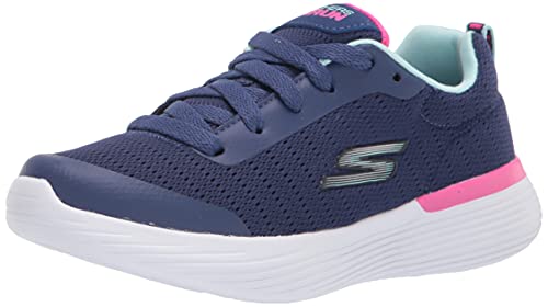 Skechers 302428L NVPK Sneaker, Navy Mesh/Pink Trim, 1.5 UK