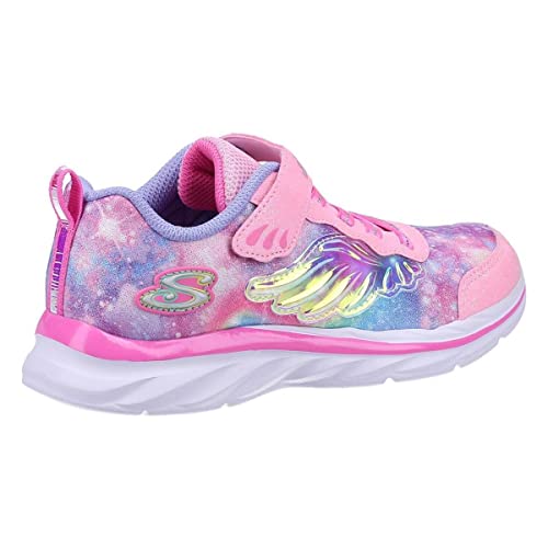 Skechers Girl's Quick Kicks Flying Beauty Sneaker, Pink Mesh Lavender Trim, 12 UK Child
