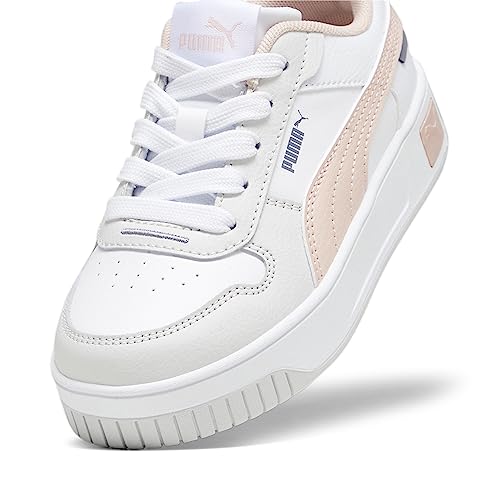 PUMA Carina Street PS Sneaker, White-Rose DUST-Feather Gray, 1 UK Child