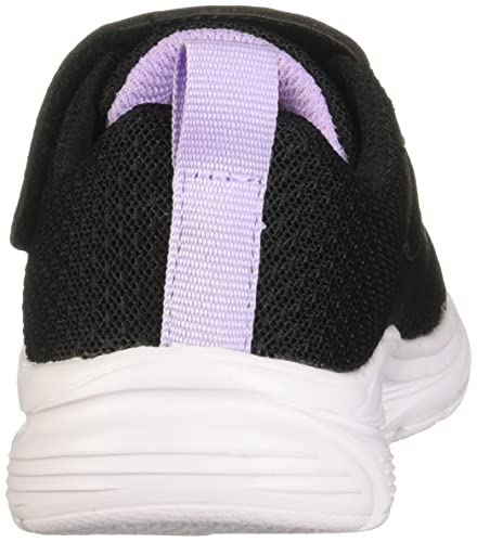 Skechers 303522L BLK Sneaker, Black Mesh/Purple Trim, 1 UK