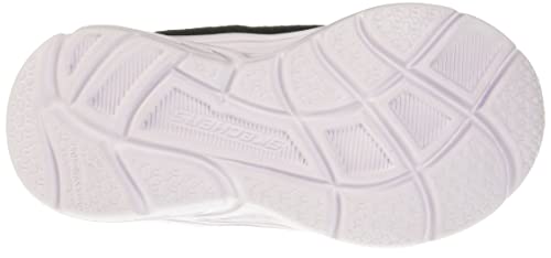 Skechers 303522L BLK Sneaker, Black Mesh/Purple Trim, 1 UK