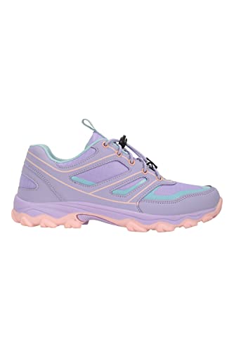 Mountain Warehouse Kids Approach Running Trainers. Indoor & Outdoor Sports Shoes for Boys & Girls. Lightweight, Durable & Breathable - for Spring, Walking & Hiking Lilac Kids Shoe Size 5 UK