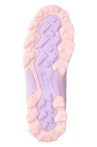Mountain Warehouse Kids Approach Running Trainers. Indoor & Outdoor Sports Shoes for Boys & Girls. Lightweight, Durable & Breathable - for Spring, Walking & Hiking Lilac Kids Shoe Size 5 UK