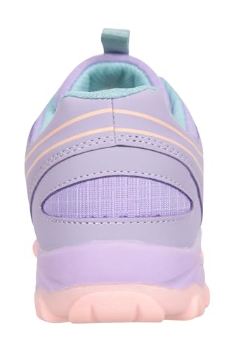 Mountain Warehouse Kids Approach Running Trainers. Indoor & Outdoor Sports Shoes for Boys & Girls. Lightweight, Durable & Breathable - for Spring, Walking & Hiking Lilac Kids Shoe Size 5 UK