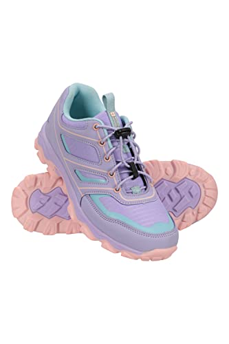 Mountain Warehouse Kids Approach Running Trainers. Indoor & Outdoor Sports Shoes for Boys & Girls. Lightweight, Durable & Breathable - for Spring, Walking & Hiking Lilac Kids Shoe Size 5 UK