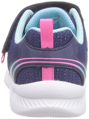 Skechers 302742N NVY Sneaker, Navy Textile/Aqua Trim, 4 UK