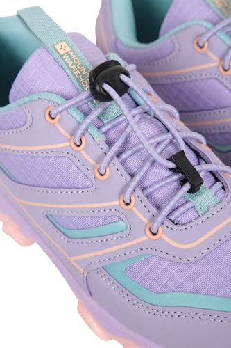 Mountain Warehouse Kids Approach Running Trainers. Indoor & Outdoor Sports Shoes for Boys & Girls. Lightweight, Durable & Breathable - for Spring, Walking & Hiking Lilac Kids Shoe Size 5 UK