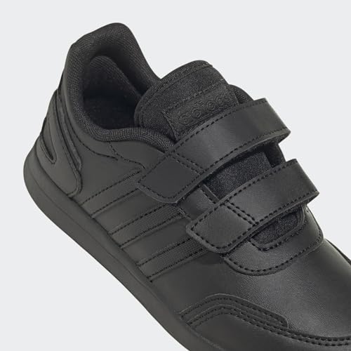 adidas VS Switch 3 Lifestyle Running Hook and Loop Strap Sneaker, core Black/core Black/core Black, 2 UK Child