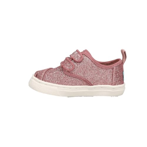 TOMS Girl's Cordones Cupsole Double Strap Sneaker, Iridescent Glimmer Pink, 8 UK Child