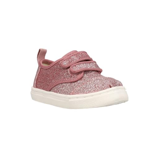 TOMS Girl's Cordones Cupsole Double Strap Sneaker, Iridescent Glimmer Pink, 8 UK Child