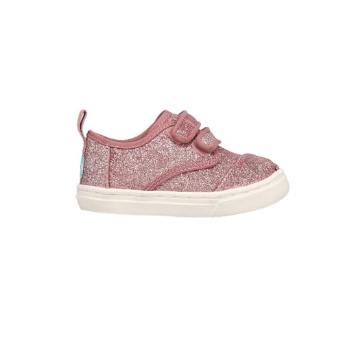 TOMS Girl's Cordones Cupsole Double Strap Sneaker, Iridescent Glimmer Pink, 8 UK Child