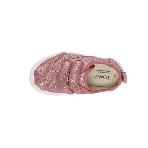 TOMS Girl's Cordones Cupsole Double Strap Sneaker, Iridescent Glimmer Pink, 8 UK Child